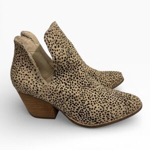 Coconuts by Matisse Pronto Leopard Calf Hair Ankle Booties Size US 8